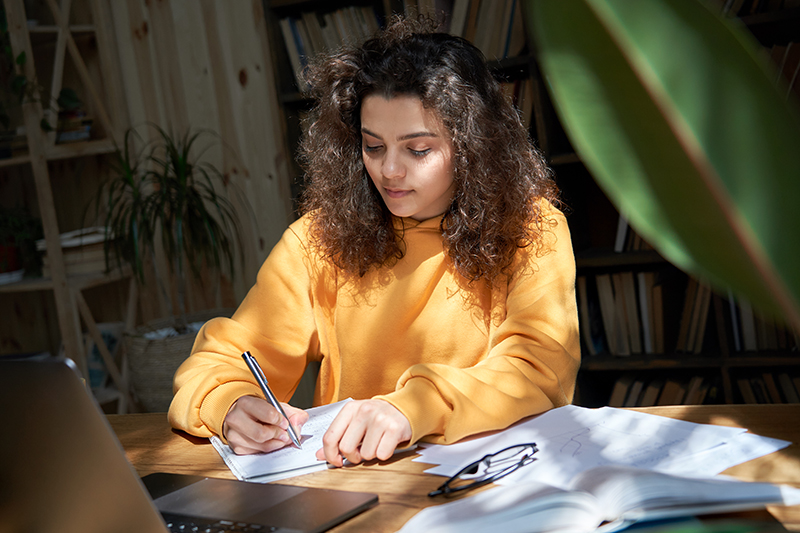 student, writing