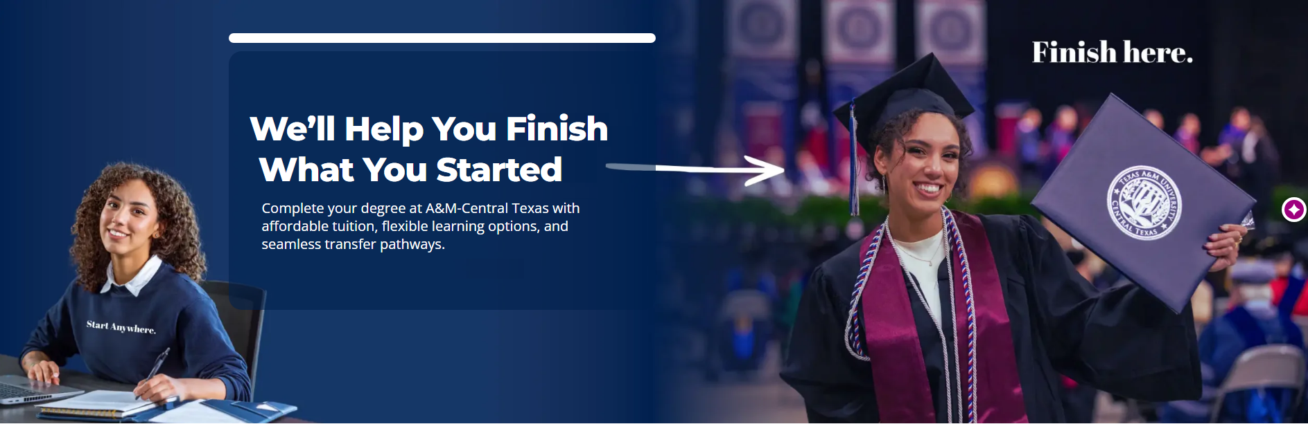 Texas A&M University-Central Texas will help you finish what you started