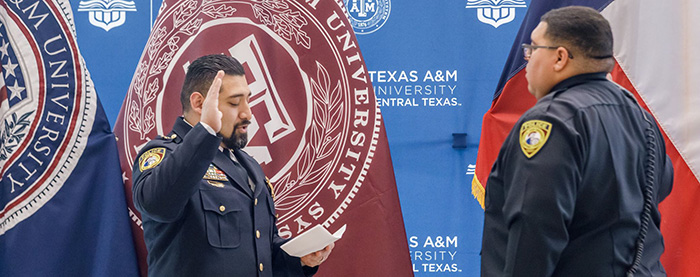 University PD Swears in Officer, Promotes Two Others 