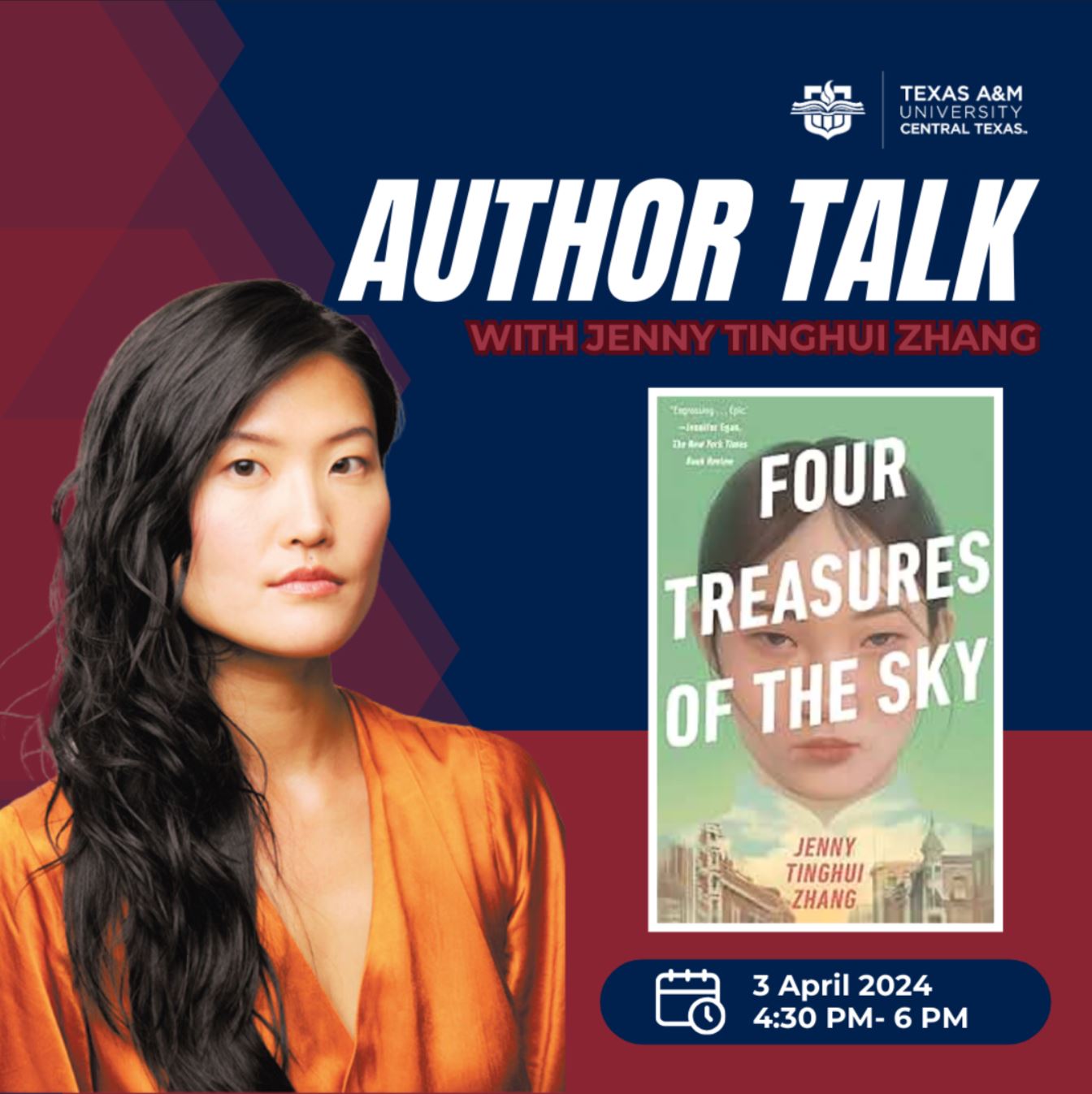 April 3: Author Jenny Tinghui Zhang Presents Writing Four Treasures of the Sky