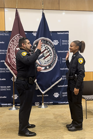 A&M-Central Texas Grad Sworn In as Newest Member of University Police Department