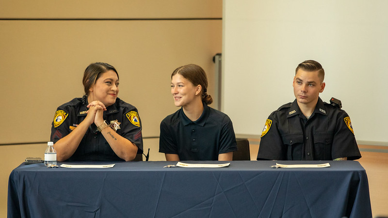 University Police Department’s first swear-in ceremony honors two officers; officer promoted
