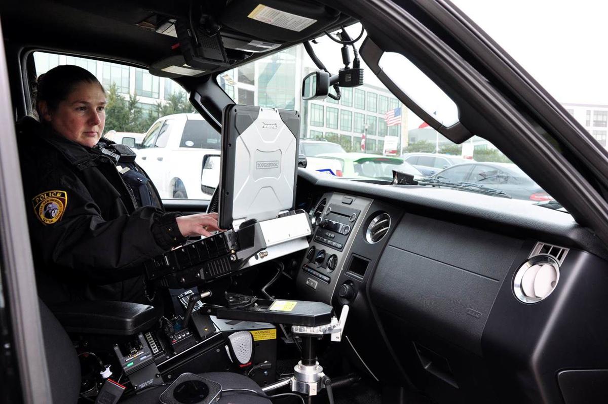 Officer Murray sitting in police car