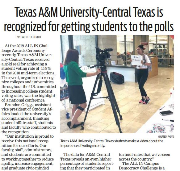 A local business organization spearheading efforts to bring more companies to the Killeen Interstate 14 corridor is making headway on getting a new research facility to be built on the grounds of Texas A&M University-Central Texas.