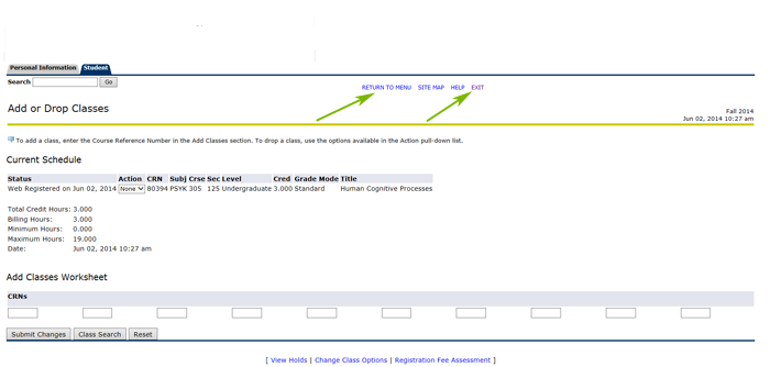 registration term interface