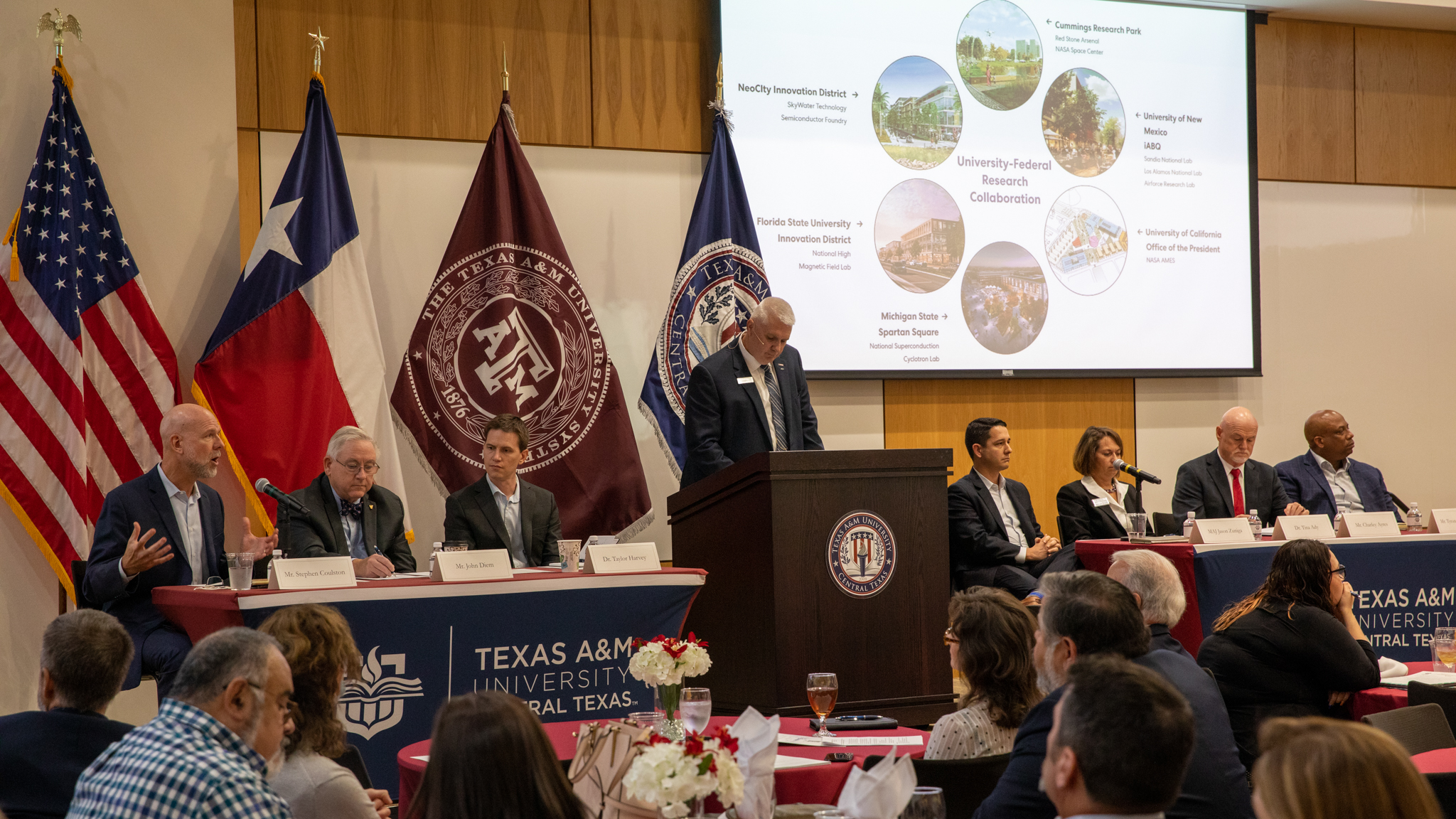 A panel of experts answer questions at the innovation summit