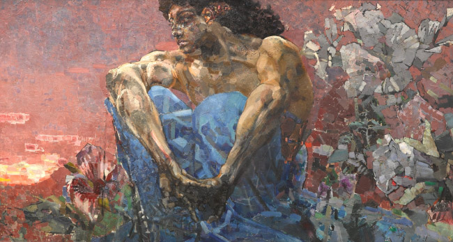 Mikhail Vrubel, Demon Seated, 1890. Oil on canvas, 115 x 212.5 cm. Tret’iakov Gallery, Moscow.