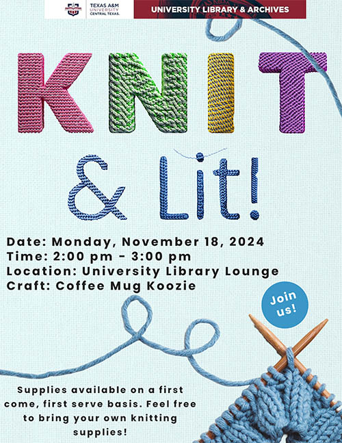Knit & Lit event