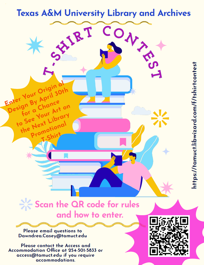 Library T-Shirt Design Contest Flyer