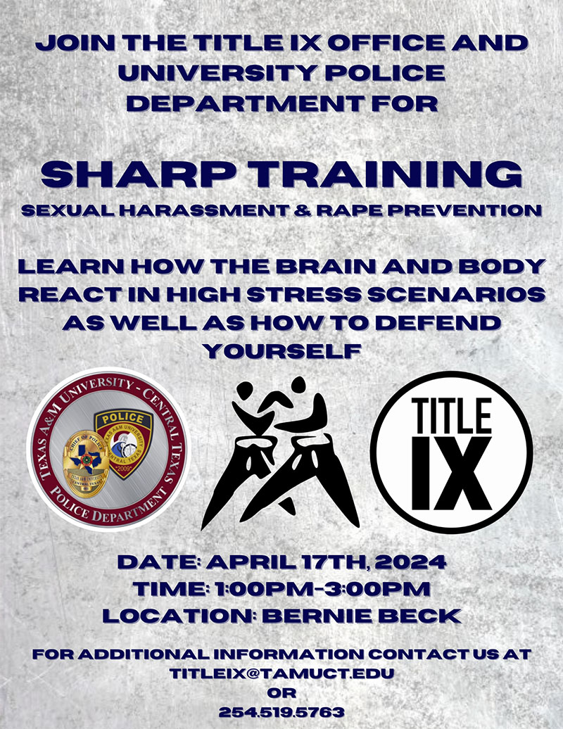 SHARP Training flyer