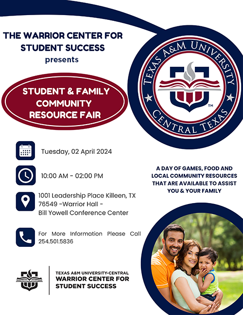 Student & Family Community Resource Fair flyer