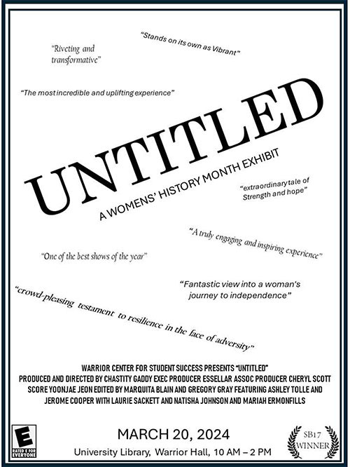 "UNTITLED", A Women's History Month Exhibit Flyer