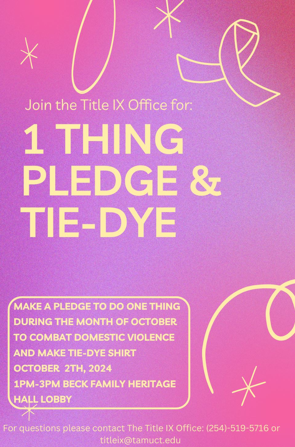 One thing flyer