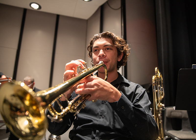 band trumpet player