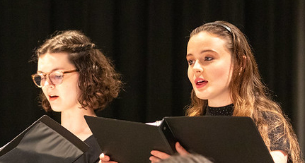 Two women singing