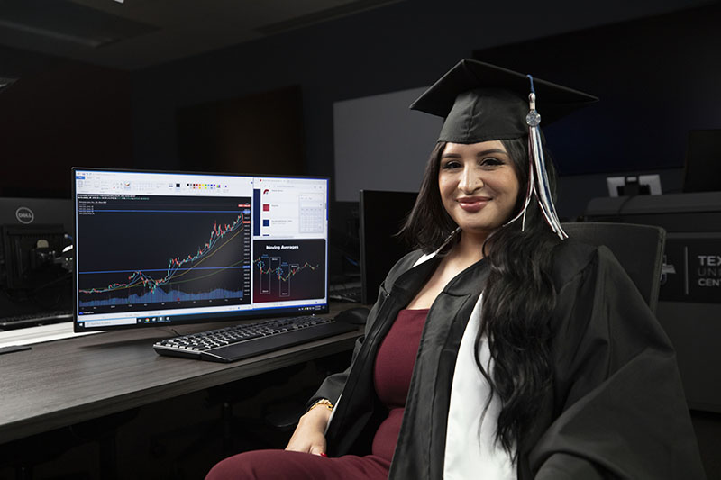 Caroline Munoz, a full-time student at Texas A&M University–Central Texas