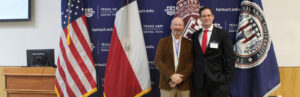 Scott Cooley, left, Senior Staff Attorney for the Texas Children’s Commission, and Brody Burks, Assistant Attorney General of Texas