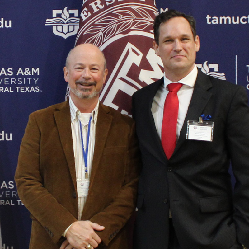 Above: Scott Cooley, left, Senior Staff Attorney for the Texas Children’s Commission, and Brody Burks, Assistant Attorney General of Texas