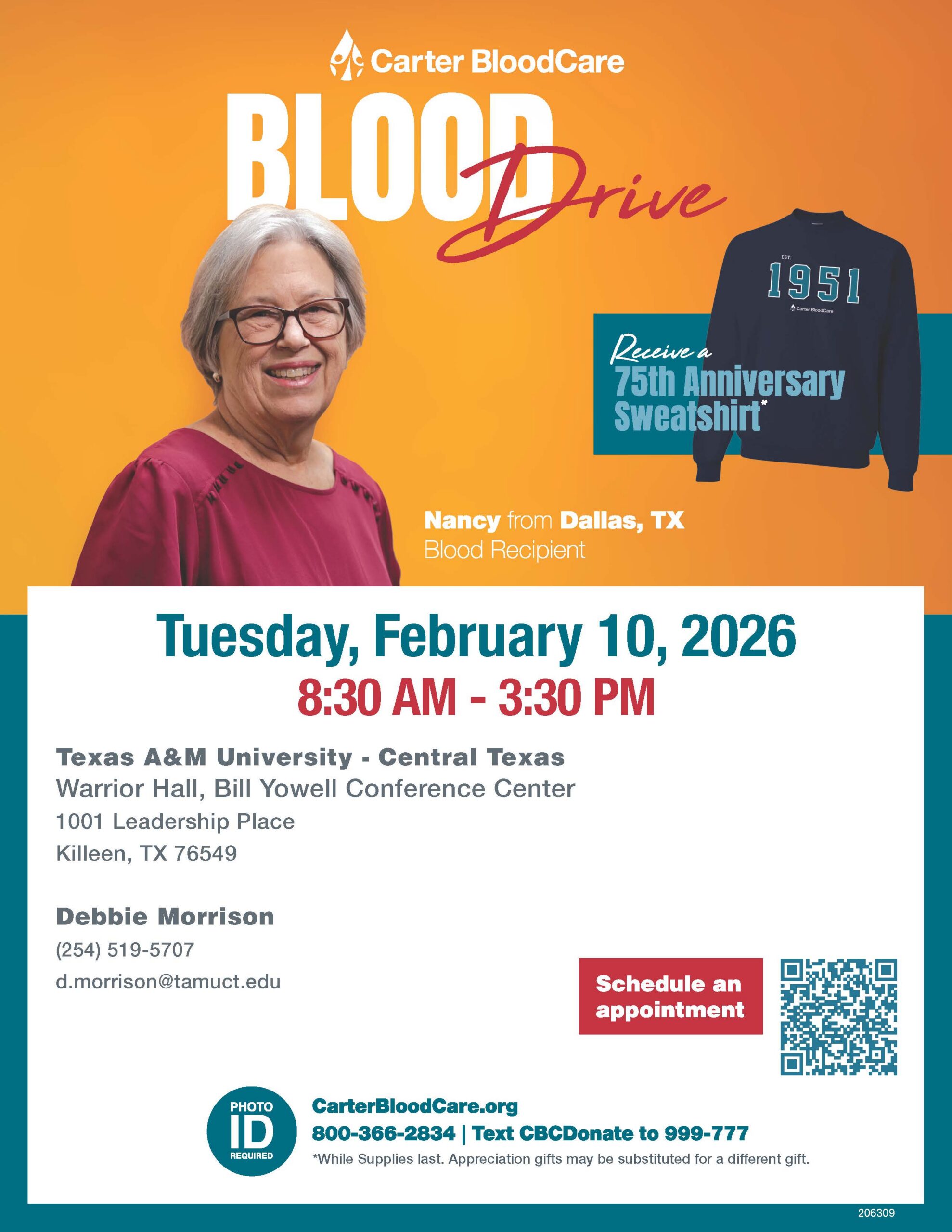 Carter BloodCare, Blood Drive Poster