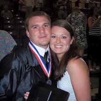 Tiphani Morris and her husband at high school graduation