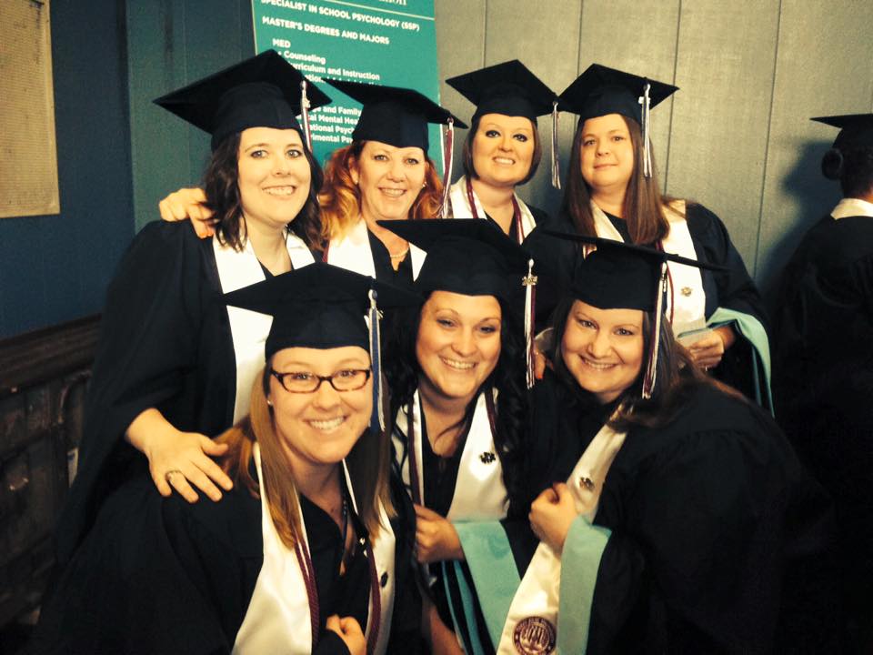 Group Photo: Morris's graduation from college with a master's degree