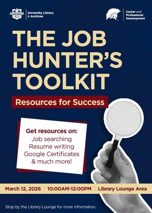 Poster: The Job Hunter's Toolkit, Resources for Success, March 12, 2026