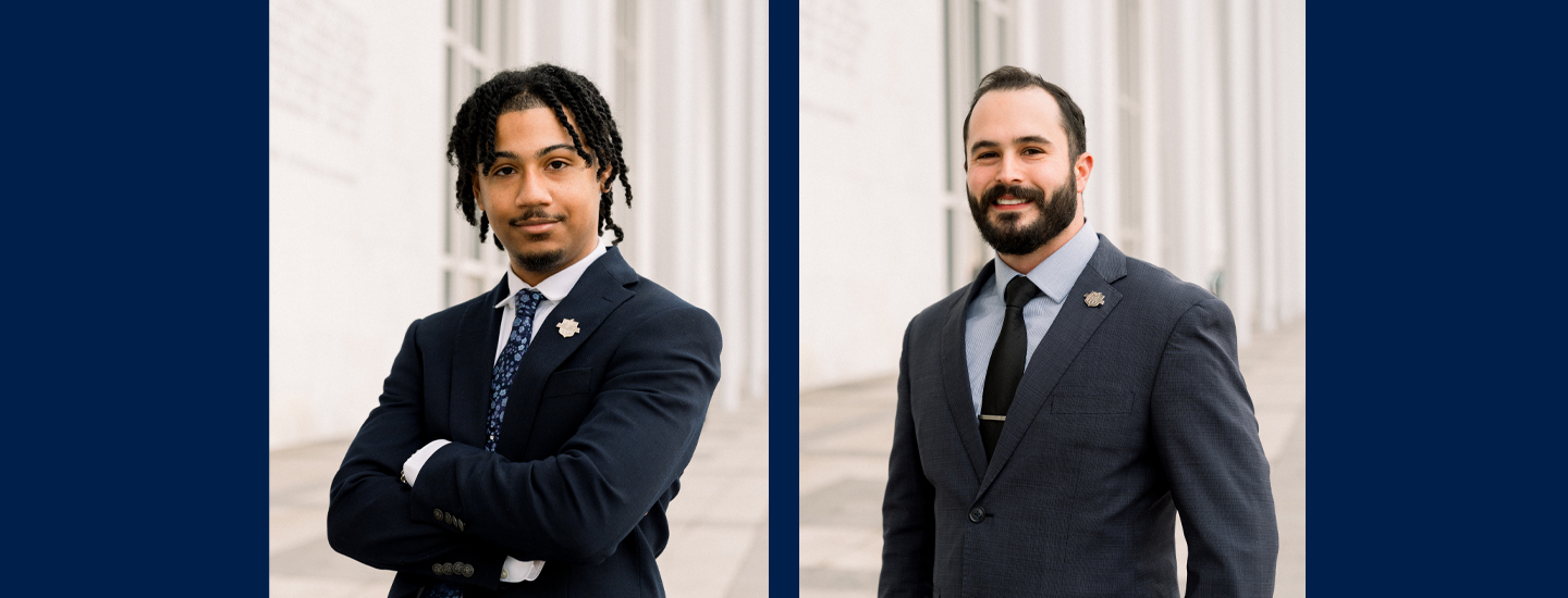 portraits of two young men
