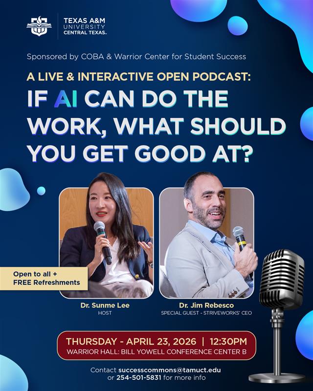 If AI can do the work, what should you get good at? poster