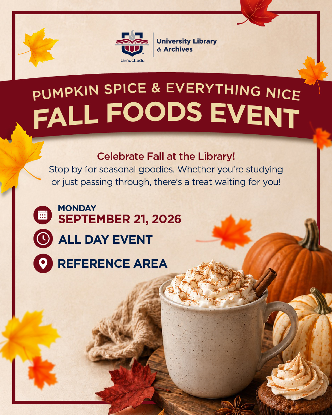 Pumpkin Spice and Everything Nice Fall Foods Event