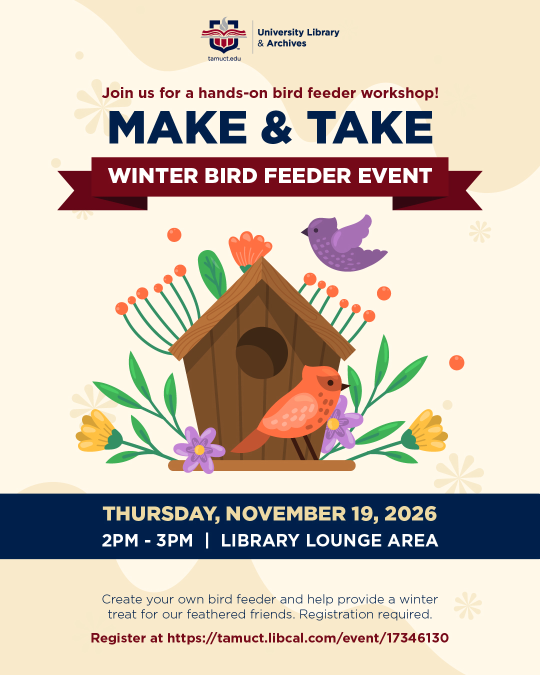 Make and take bird feeder event